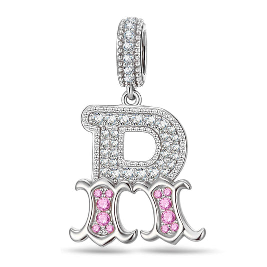 gona- Letter R Tarnish-resistant Silver Dangle Charms In White Gold Plated