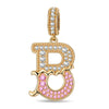 Letter B Tarnish-resistant Silver Dangle Charms In 14K Gold Plated