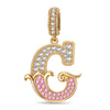 Letter G Tarnish-resistant Silver Dangle Charms In 14K Gold Plated