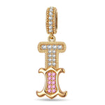 Letter I Tarnish-resistant Silver Dangle Charms In 14K Gold Plated
