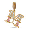 Letter M Tarnish-resistant Silver Dangle Charms In 14K Gold Plated
