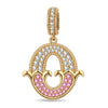 Letter O Tarnish-resistant Silver Dangle Charms In 14K Gold Plated