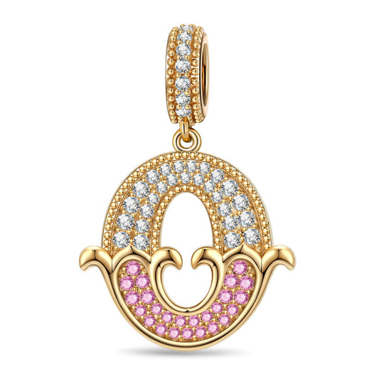 gona- Letter O Tarnish-resistant Silver Dangle Charms In 14K Gold Plated