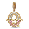 Letter Q Tarnish-resistant Silver Dangle Charms In 14K Gold Plated
