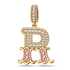 Letter R Tarnish-resistant Silver Dangle Charms In 14K Gold Plated