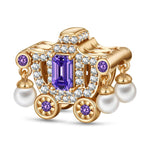 Haunted Coach Tarnish-resistant Silver Charms In 14K Gold Plated