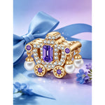 Haunted Coach Tarnish-resistant Silver Charms In 14K Gold Plated