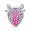Fairy Reindeer Tarnish-resistant Silver Charms In White Gold Plated