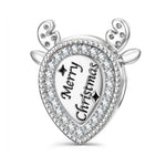 Fairy Reindeer Tarnish-resistant Silver Charms In White Gold Plated