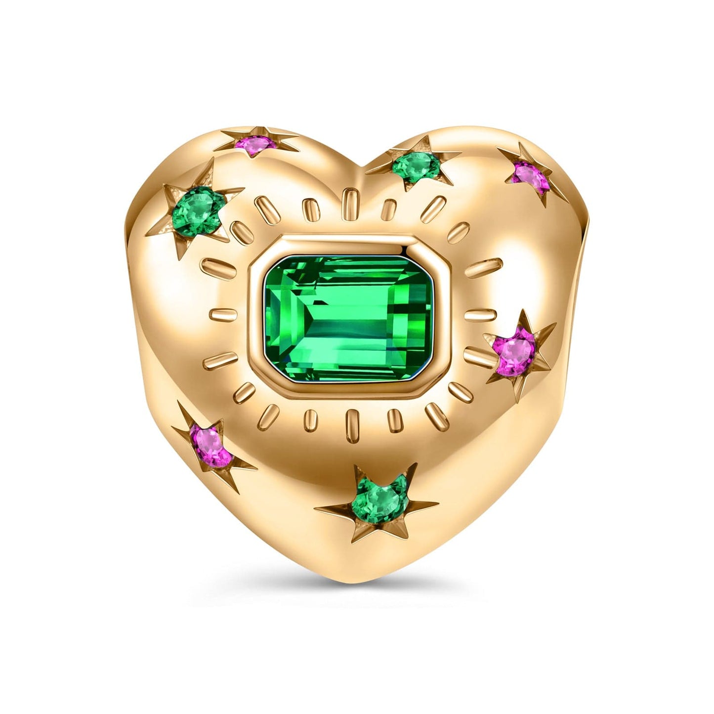 Holiday Glow Tarnish-resistant Silver Charms In 14K Gold Plated