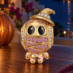 Luminous Cowboy Mummy Tarnish-resistant Silver Charms With Enamel In 14K Gold Plated