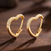 Luminous Love Tarnish-resistant Silver 5A Cubic Zirconia Classic Hoop Earrings with Sterling Silver Ear Post In 14K Gold Plated