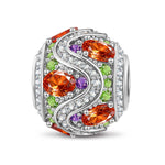 Rainbow Candy Tarnish-resistant Silver Charms In White Gold Plated