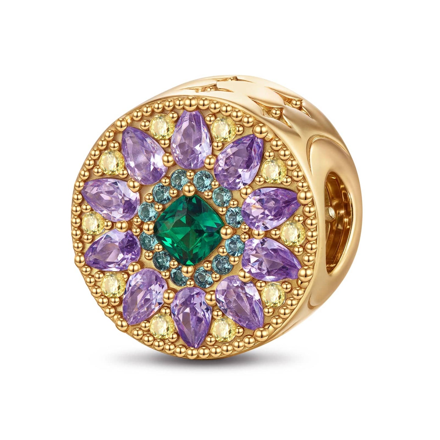 Crystalline Dream Tarnish-resistant Silver Charms In 14K Gold Plated