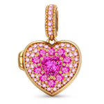 Harmony Heart Tarnish-resistant Silver Dangle Charms In 14K Gold Plated