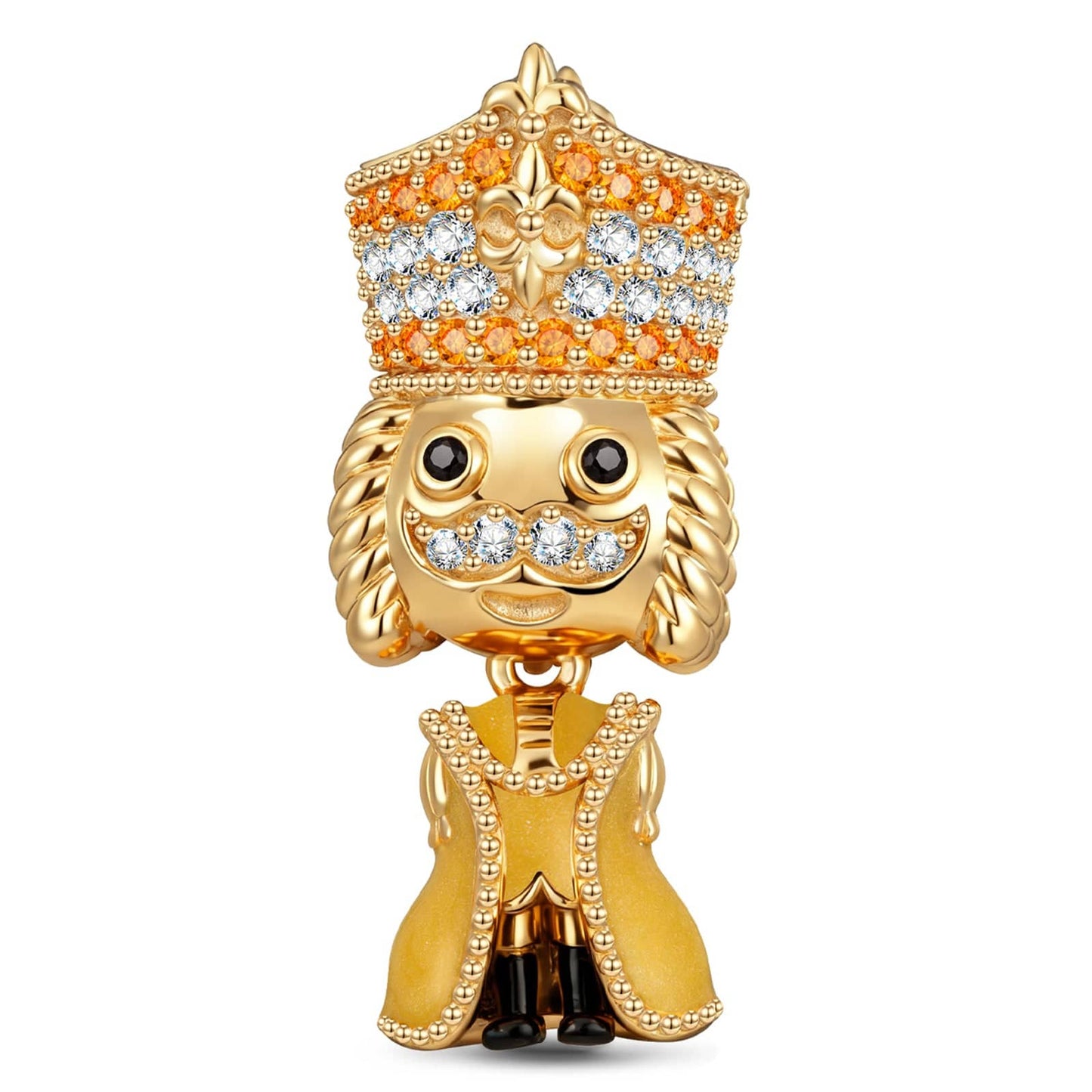 Majestic Presence Tarnish-resistant Silver Charms With Enamel In 14K Gold Plated