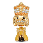 Majestic Presence Tarnish-resistant Silver Charms With Enamel In 14K Gold Plated