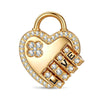 Customizable Engraving Heartbound Love Tarnish-resistant Silver Dangle Charms In 14K Gold Plated