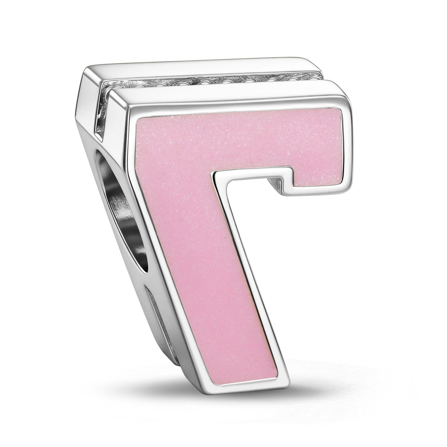 Number Seven Tarnish-resistant Silver With Enamel Charms In White Gold Plated