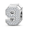 Number Nine Tarnish-resistant Silver With Enamel Charms In White Gold Plated
