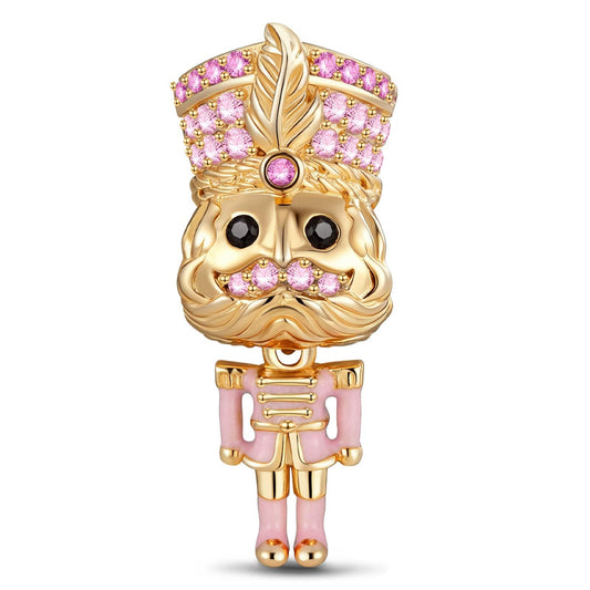 gona- Pink Vanguard Tarnish-resistant Silver Charms With Enamel In 14K Gold Plated