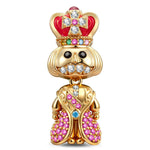 King's Blessing Tarnish-resistant Silver Charms With Enamel In 14K Gold Plated