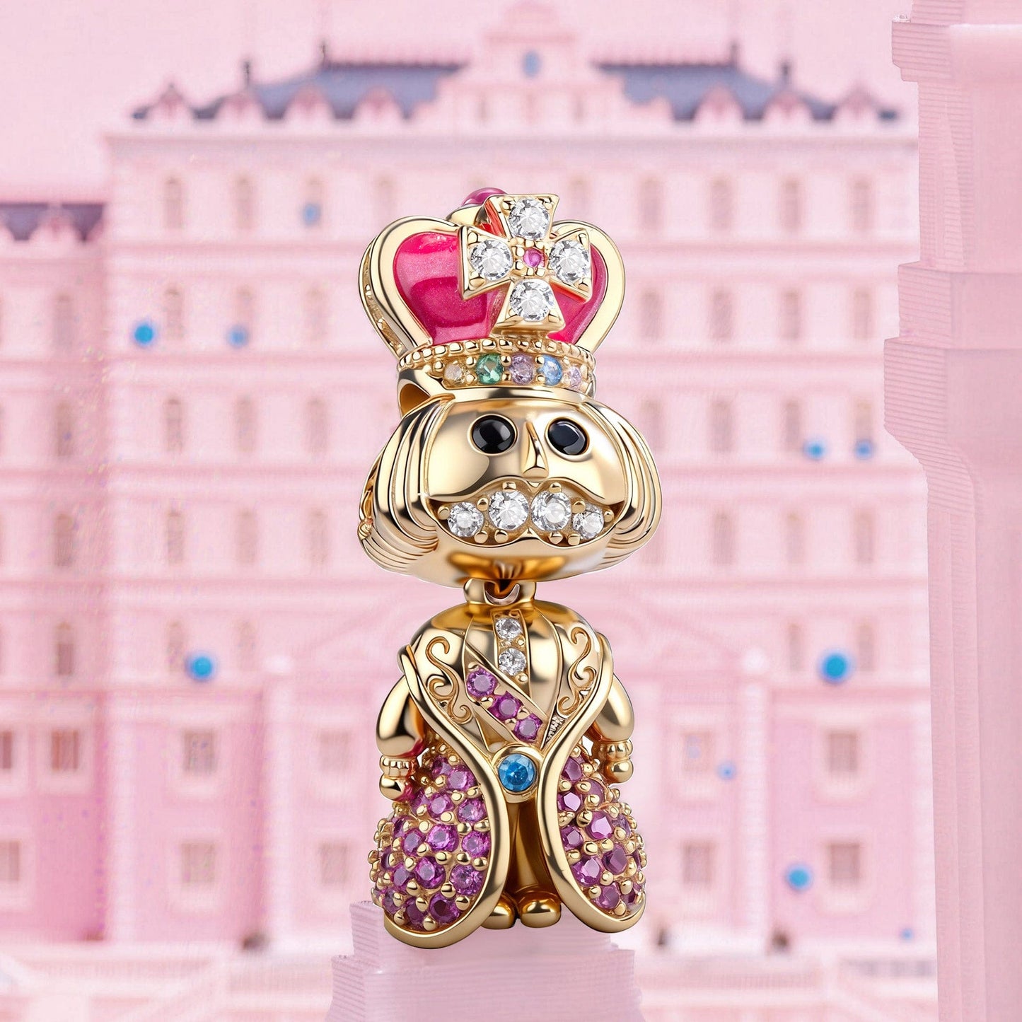 King's Blessing Tarnish-resistant Silver Charms With Enamel In 14K Gold Plated