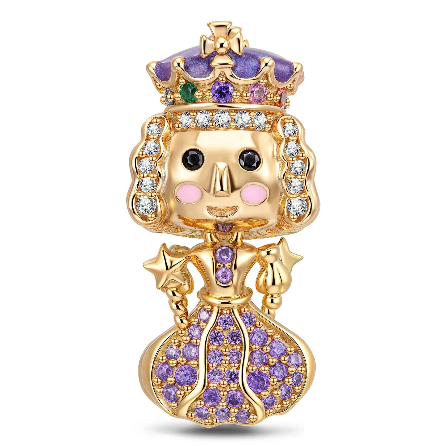 The Queen's Feast Tarnish-resistant Silver Charms With Enamel In 14K Gold Plated