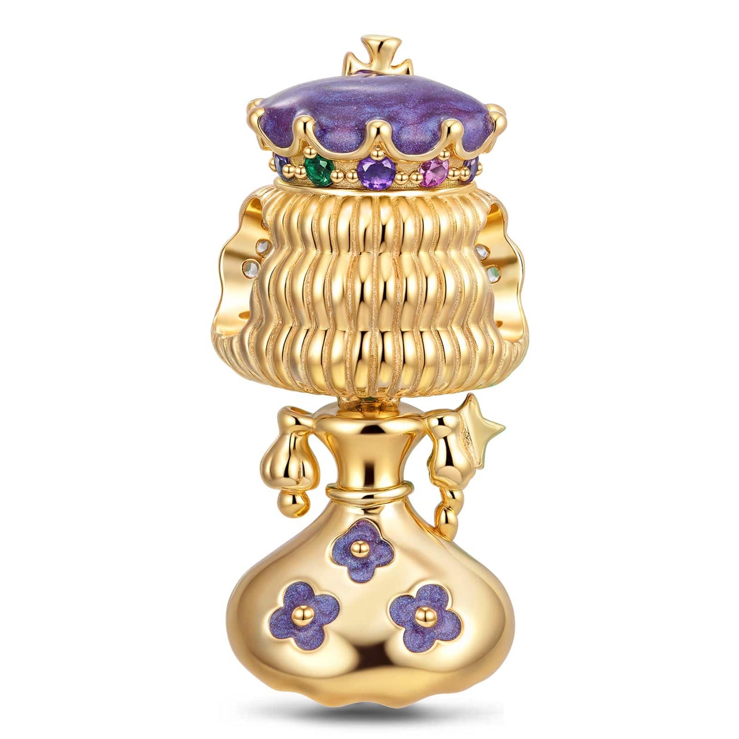 The Queen's Feast Tarnish-resistant Silver Charms With Enamel In 14K Gold Plated