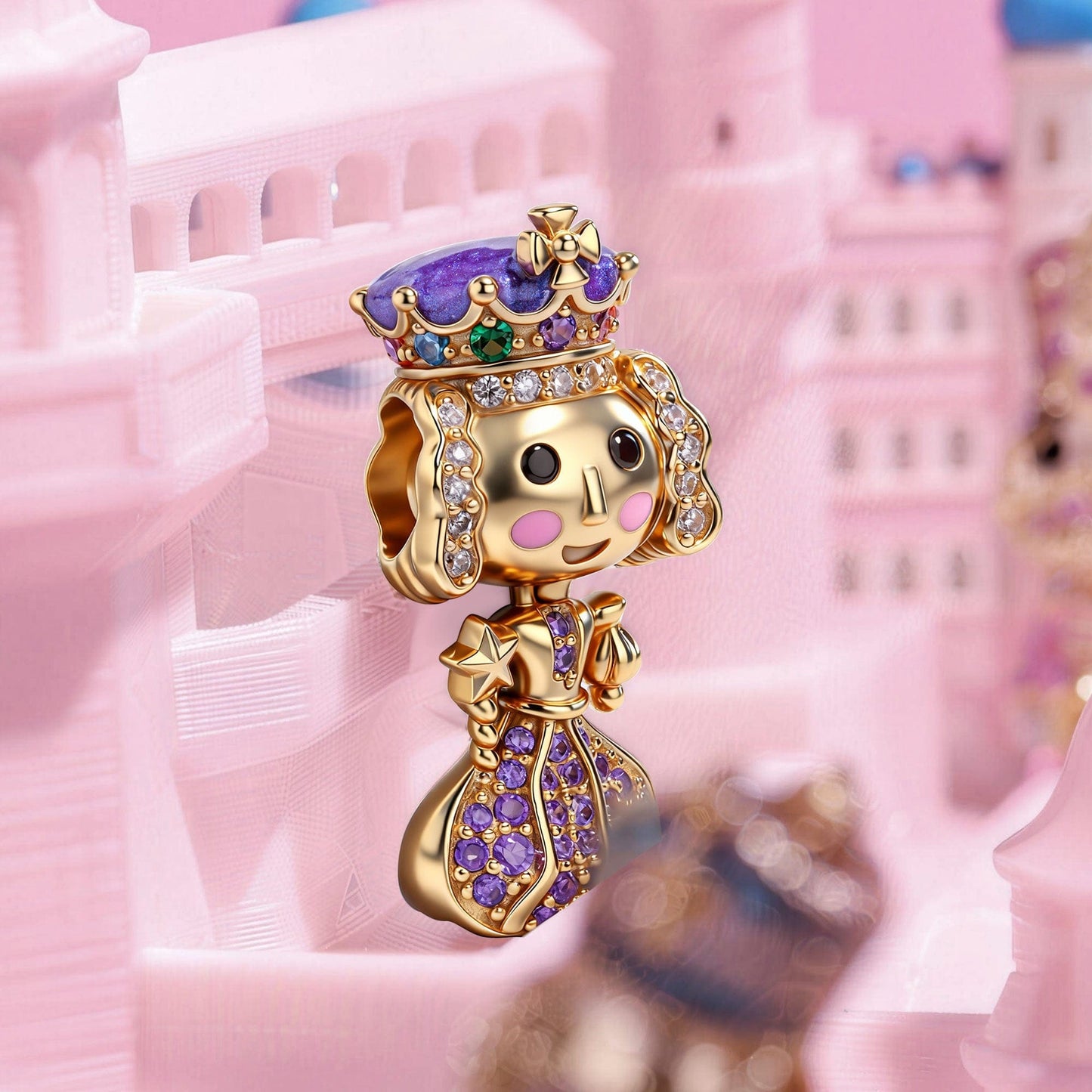 The Queen's Feast Tarnish-resistant Silver Charms With Enamel In 14K Gold Plated