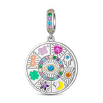 Divine Shield Tarnish-resistant Silver Dangle Charms In White Gold Plated