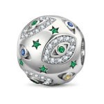 Mystic Protection Tarnish-resistant Silver Charms In White Gold Plated