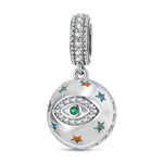 Eternal Safety Tarnish-resistant Silver Dangle Charms In White Gold Plated