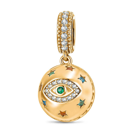 gona- Eternal Safety Tarnish-resistant Silver Dangle Charms In 14K Gold Plated