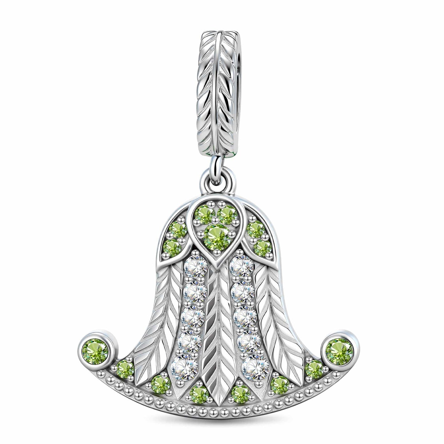 Ancient Crests Tarnish-resistant Silver Dangle Charms In White Gold Plated