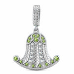 Ancient Crests Tarnish-resistant Silver Dangle Charms In White Gold Plated
