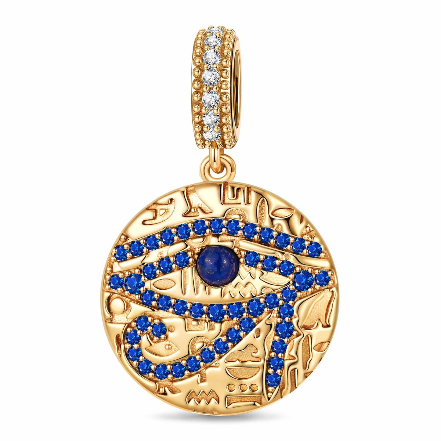 Azure Vision Tarnish-resistant Silver Dangle Charms In 14K Gold Plated