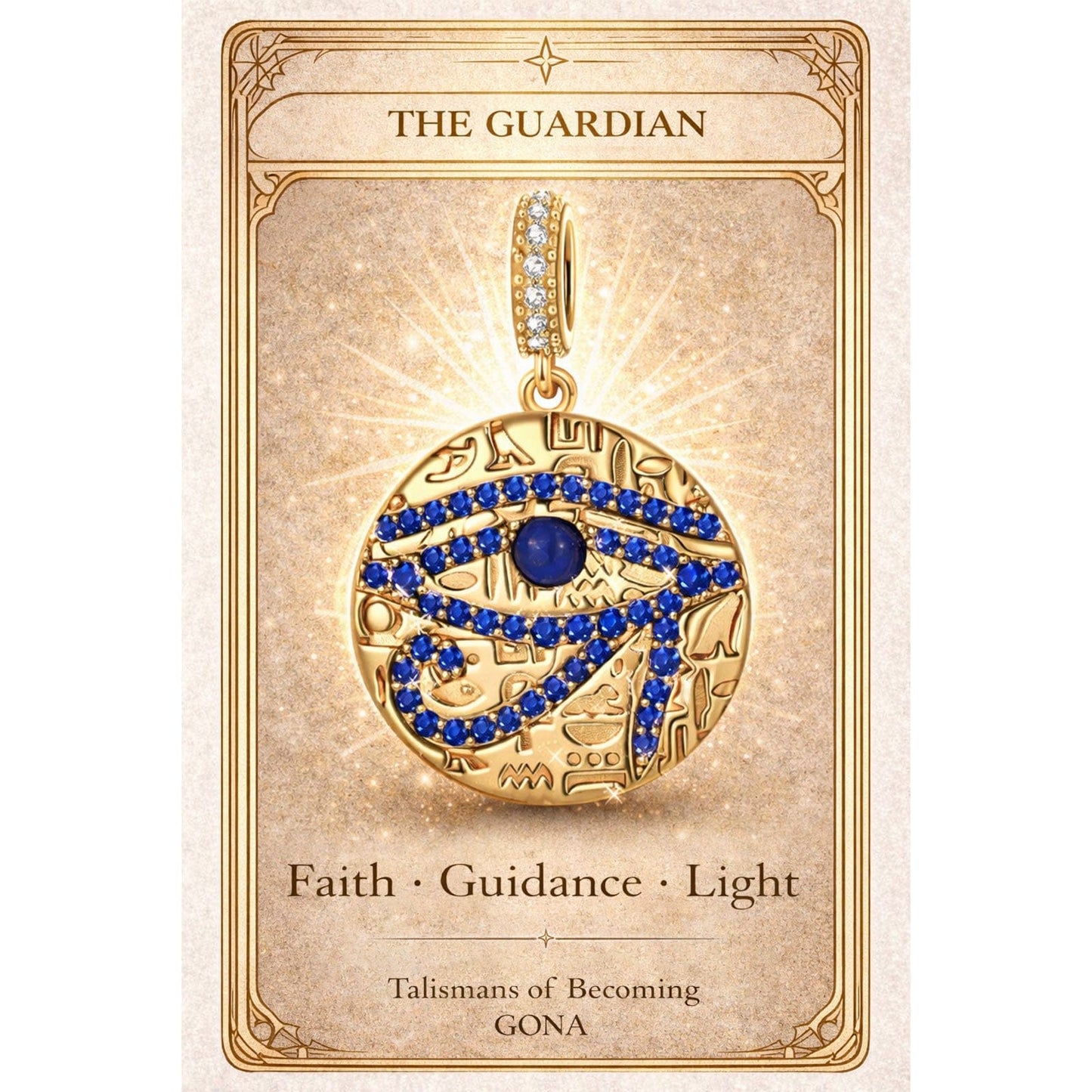 Azure Vision Tarnish-resistant Silver Dangle Charms In 14K Gold Plated