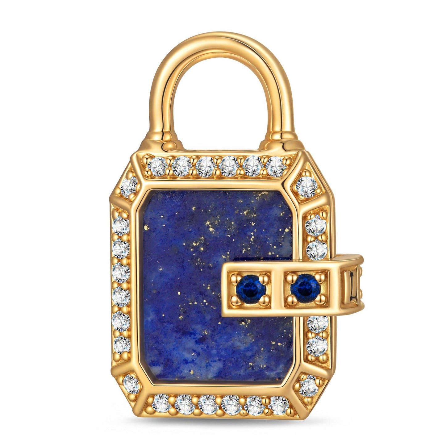 Sapphire Keeper Tarnish-resistant Silver Dangle Charms In 14K Gold Plated