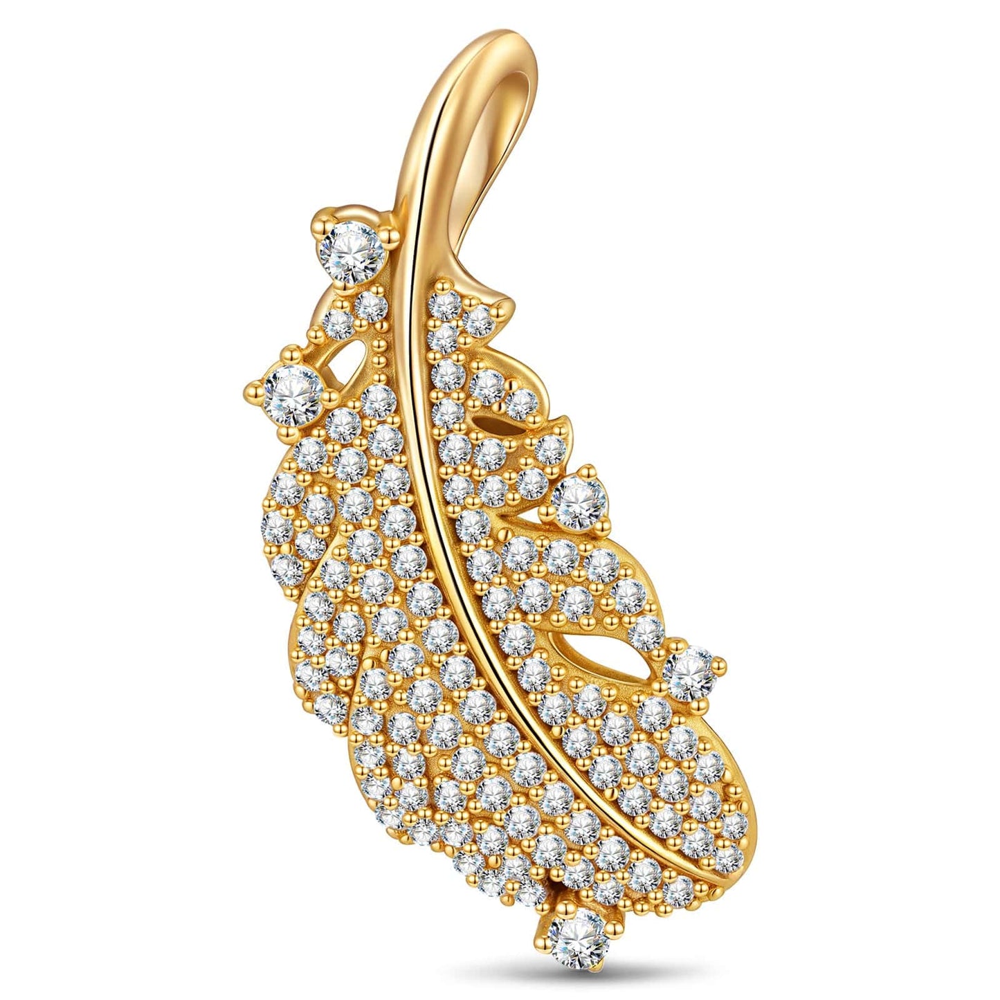 Whispers of Love Tarnish-resistant Silver Dangle Charms In 14K Gold Plated