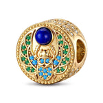 Natural Lapis Lazuli Guarding Spirit Talisman Charm - 14K Gold-Plated Tarnish-resistant Silver