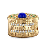 Natural Lapis Lazuli Guarding Spirit Talisman Charm - 14K Gold-Plated Tarnish-resistant Silver