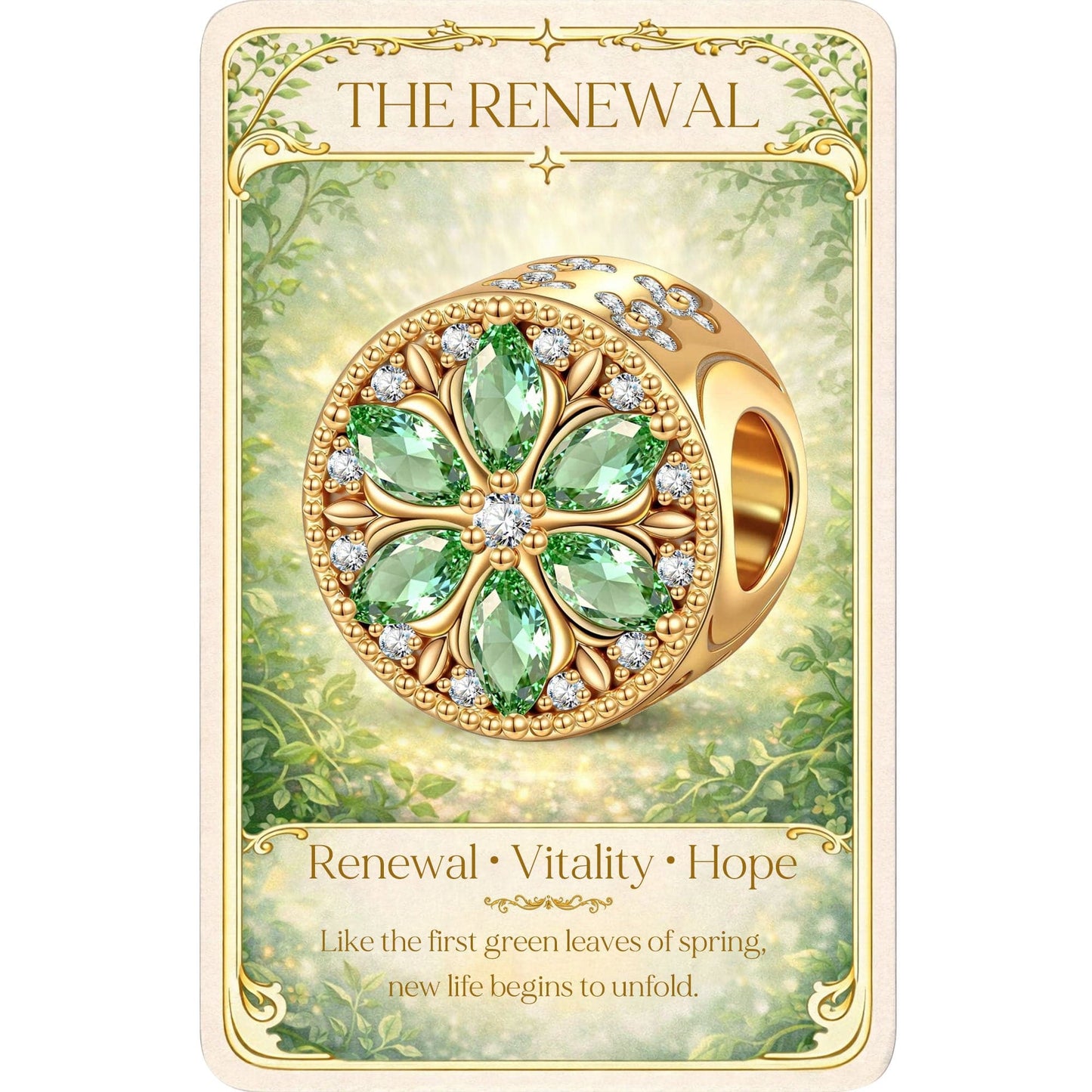 Garden Grace Tarnish-resistant Silver Charms In 14K Gold Plated