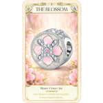 Petal Perfection Tarnish-resistant Silver Charms With Enamel In White Gold Plated