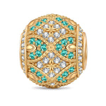 Blossom Filigree Glow Tarnish-resistant Silver Charms In 14K Gold Plated