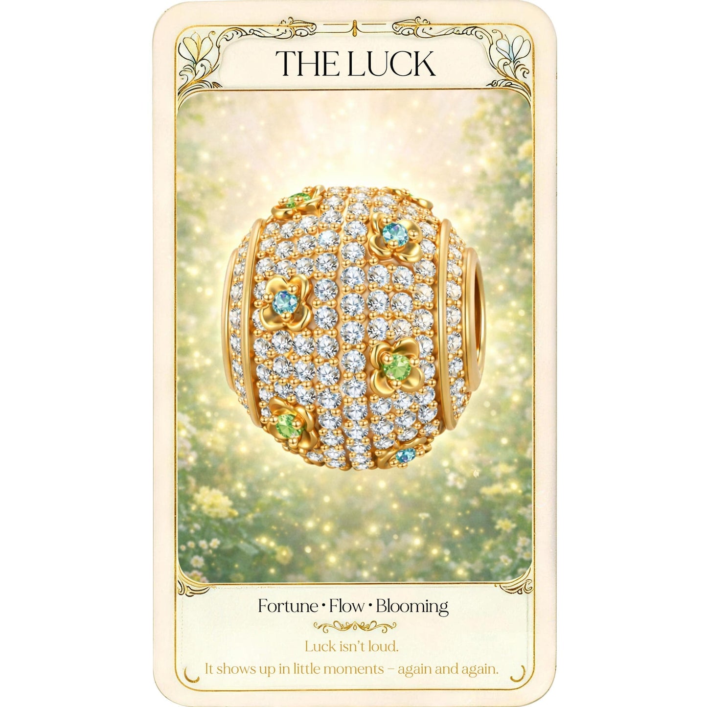 Carved Flower Shine Tarnish-resistant Silver Charms In 14K Gold Plated