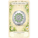 Jade Harmony Flower Tarnish-resistant Silver Charms In White Gold Plated