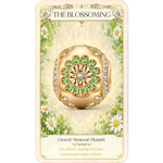 Jade Harmony Flower Tarnish-resistant Silver Charms In 14K Gold Plated