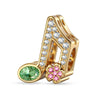 Glitter Note Gleam Tarnish-resistant Silver Charms In 14K Gold Plated