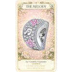 Spring Symphony Flower Tarnish-resistant Silver Charms In White Gold Plated